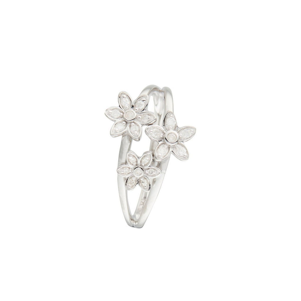 Bague "Serena" D 0,173/20 - Or Blanc 375/1000