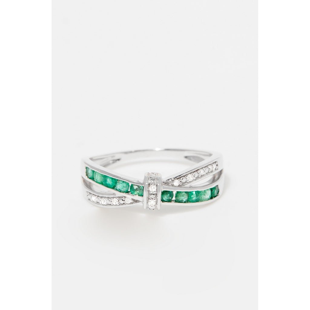 "Starky" Ring D 0,045/10 Emerald 0,045/10 - 375/1000 White Gold