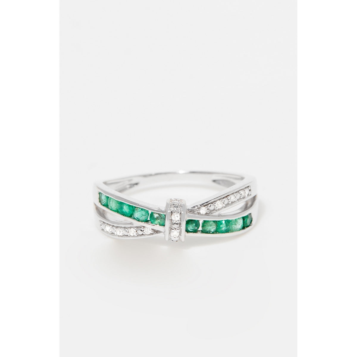 "Starky" Ring D 0,045/10 Emerald 0,045/10 - 375/1000 White Gold