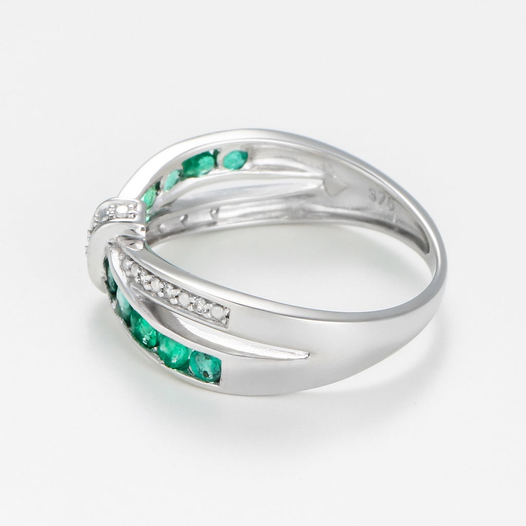"Starky" Ring D 0,045/10 Emerald 0,045/10 - 375/1000 White Gold