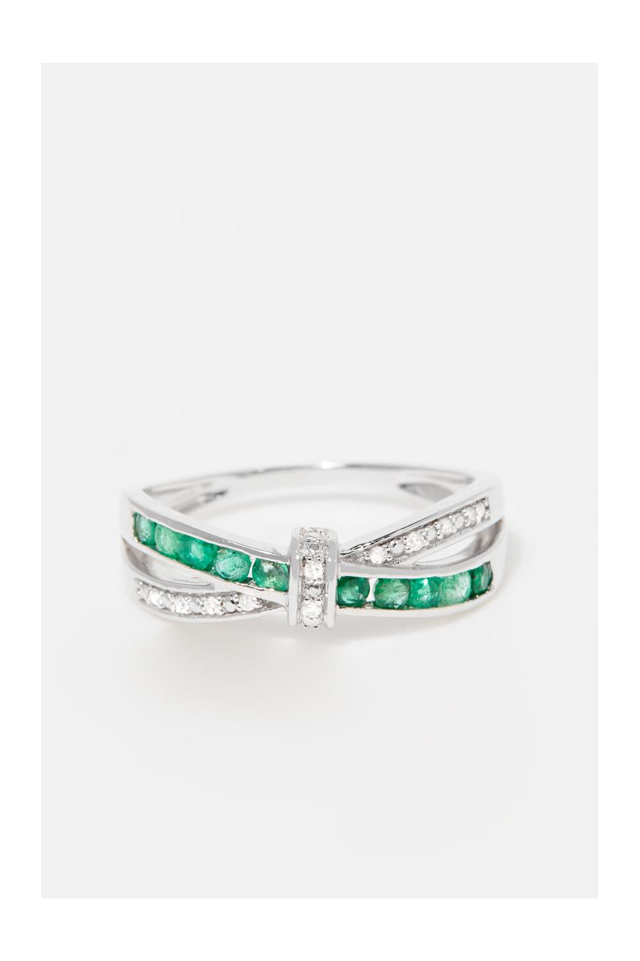 Bague "Starky" D 0,045/10 Emeraude 0,50/10