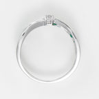 "Starky" Ring D 0,045/10 Emerald 0,045/10 - 375/1000 White Gold