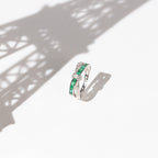 "Starky" Ring D 0,045/10 Emerald 0,045/10 - 375/1000 White Gold