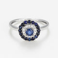 Anello "Talia" D 0,033/6 Zaffiro 0,54/17 - Oro bianco 375/1000