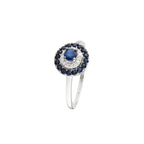 Bague "Talia" D 0,033/6 Saphir 0,54/17 - Or Blanc 375/1000