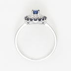Anello "Talia" D 0,033/6 Zaffiro 0,54/17 - Oro bianco 375/1000