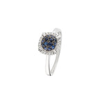 Bague "Banjar" D 0,036/8 Saphir 0,532/14 - Or Blanc 375/1000