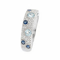 “Majunga” ring D 0.056/16 Sapphire 0.4/4 Blue Topaz 0.528/3
