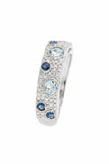 Bague "Majunga" D 0,056/16 Saphir 0,4/4 Blue Topaze 0,528/3