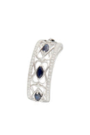 Ring "Royal" D 0,29/62 Sapphire 0,133/4 - Gold Blanc 375/1000