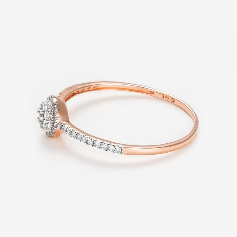 Bague "Côme" D 0,20/43 - Or Rose 375/1000