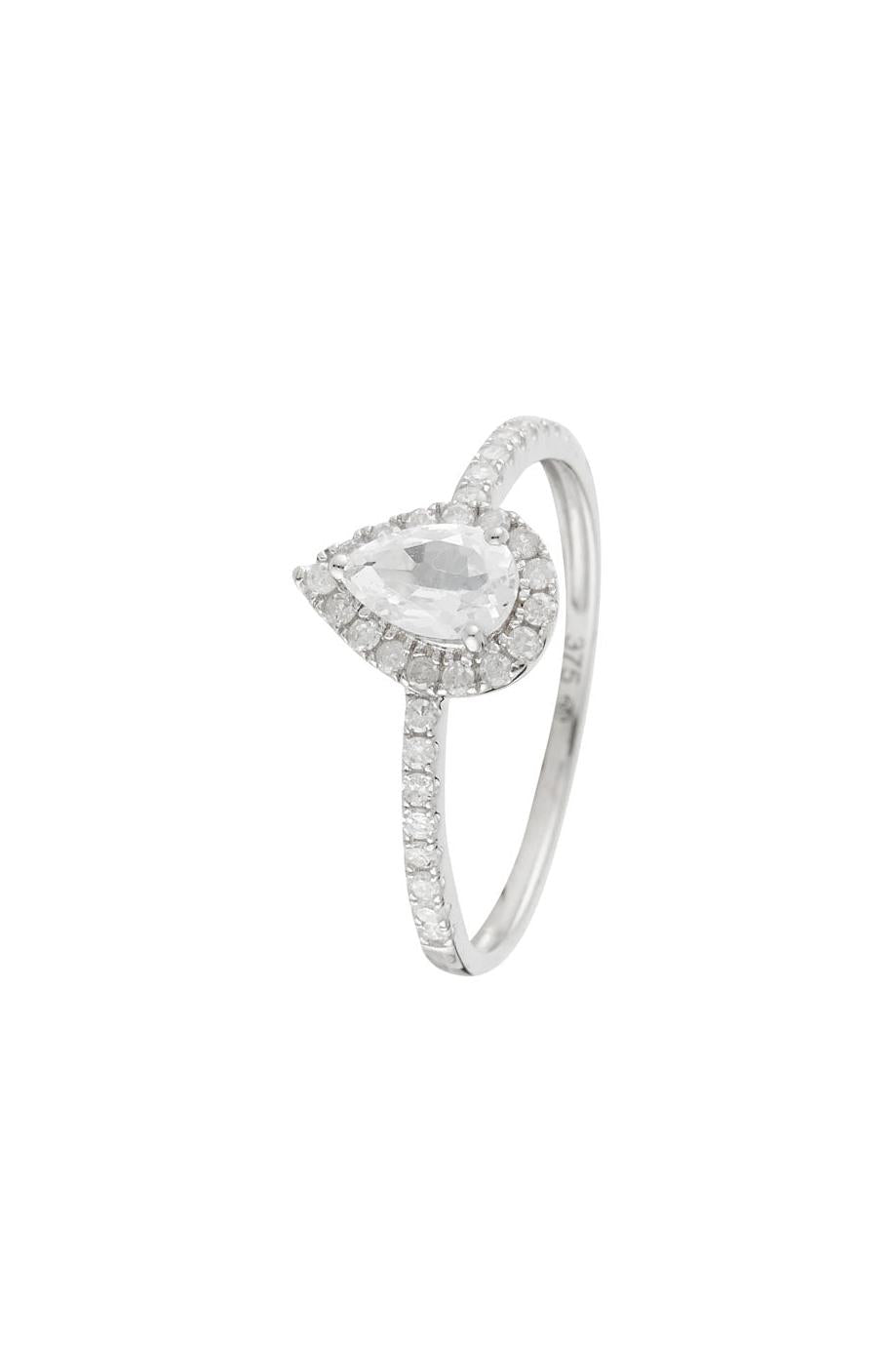 Bague "Pescara" D 0,202/32 White Topaze 0,825/1