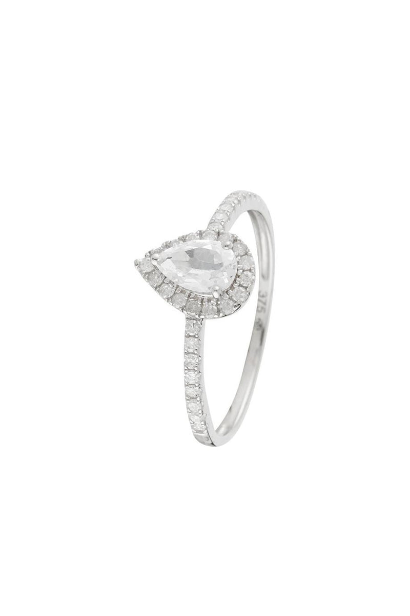“Pescara” ring D 0.202/32 White Topaz 0.825/1