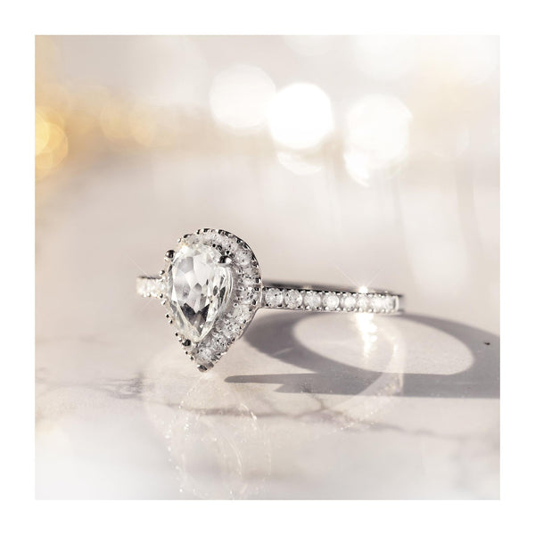“Pescara” ring D 0.202/32 White Topaz 0.825/1
