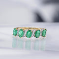 Bague "Sambava" D 0,105/30 Emeraude 0,38/5 - Or Jaune 375/1000