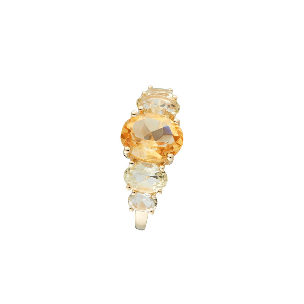 Bague "Yellow Hill" Cit 1,89/1 Lem Quartz 1,48/4 - Or Jaune 375/1000