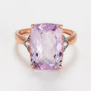 Bague "Pink Hill" Roseam 7,15/1 Dia0,032/2 - Or Rose 375/1000