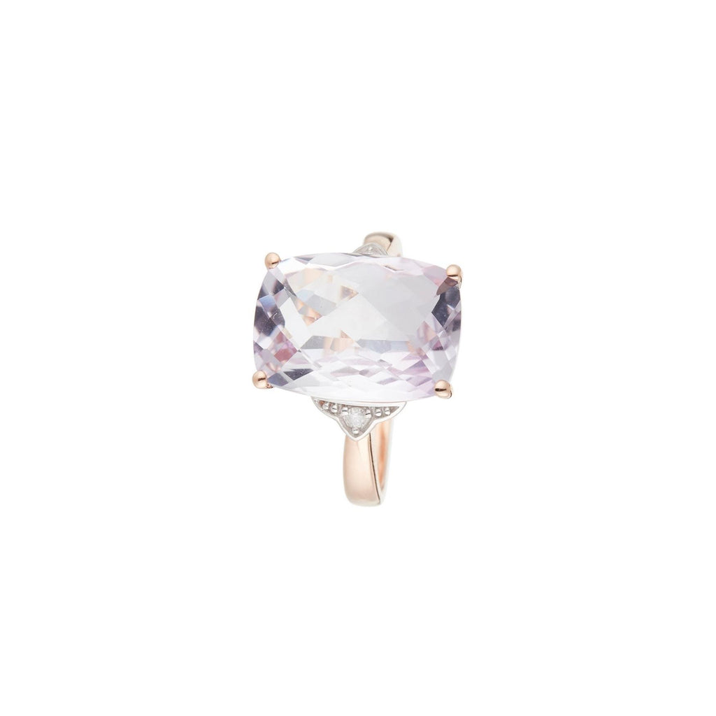 Bague "Pink Hill" Roseam 7,15/1 Dia0,032/2 - Or Rose 375/1000