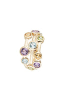 “Kamina” ring Amethyst 0.62/3 Blue Topaz 0.5/2 Citrine 0.11/2 Peridot 0.17/2