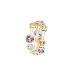 Bague "Kamina" Améthyste 0,62/3 Blue Topaze 0,5/2 Citrine 0,11/2 Péridot 0,17/2 - Or Jaune 375/1000