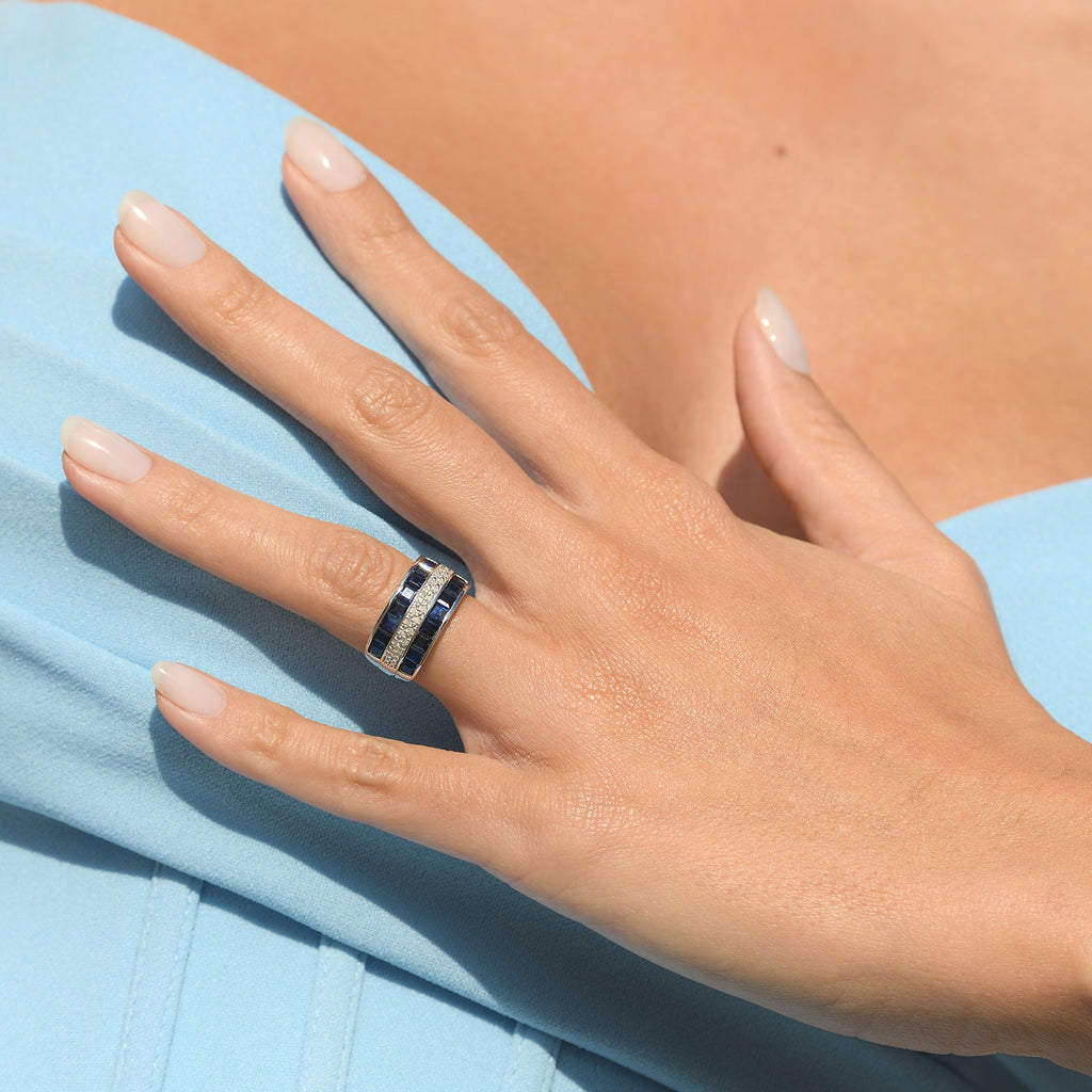 Bague "Lahad" D 0,09/19  Saphir 2,97/18