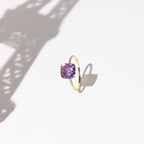 Anillo "Ihosy" Amatista 3.15/1 - Oro amarillo 375/1000