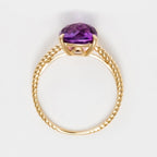 Anillo "Ihosy" Amatista 3.15/1 - Oro amarillo 375/1000