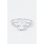 Anillo "Miri" D 0.084/24 Topacio blanco 2.45/1 - Oro blanco 375/1000