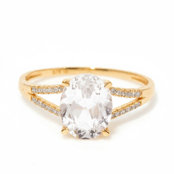 “Miri” Ring D 0.084/24 White Topaz 2.45/1