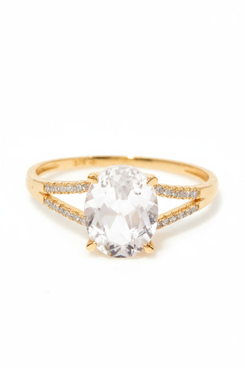 Bague "Miri" D 0,084/24  Topaze Blanche 2,45/1