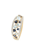 Bague "Dahra" D 0,12/36 Blue Topaze 0,41/3 Saphir 0,22/8