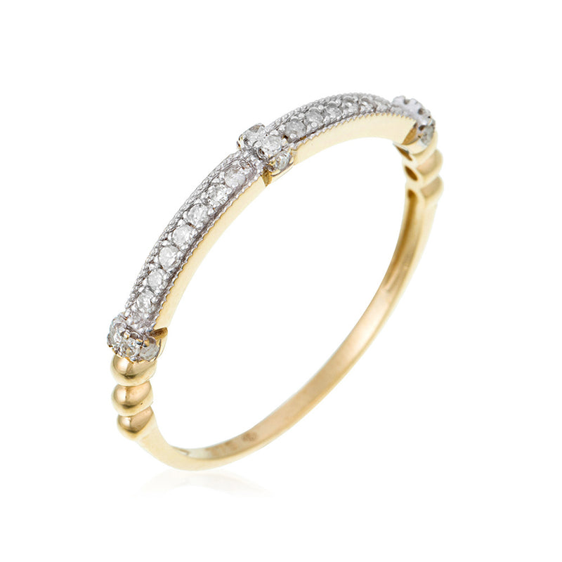 Bague "Kota" D 0,131/26 - Or Jaune 375/1000