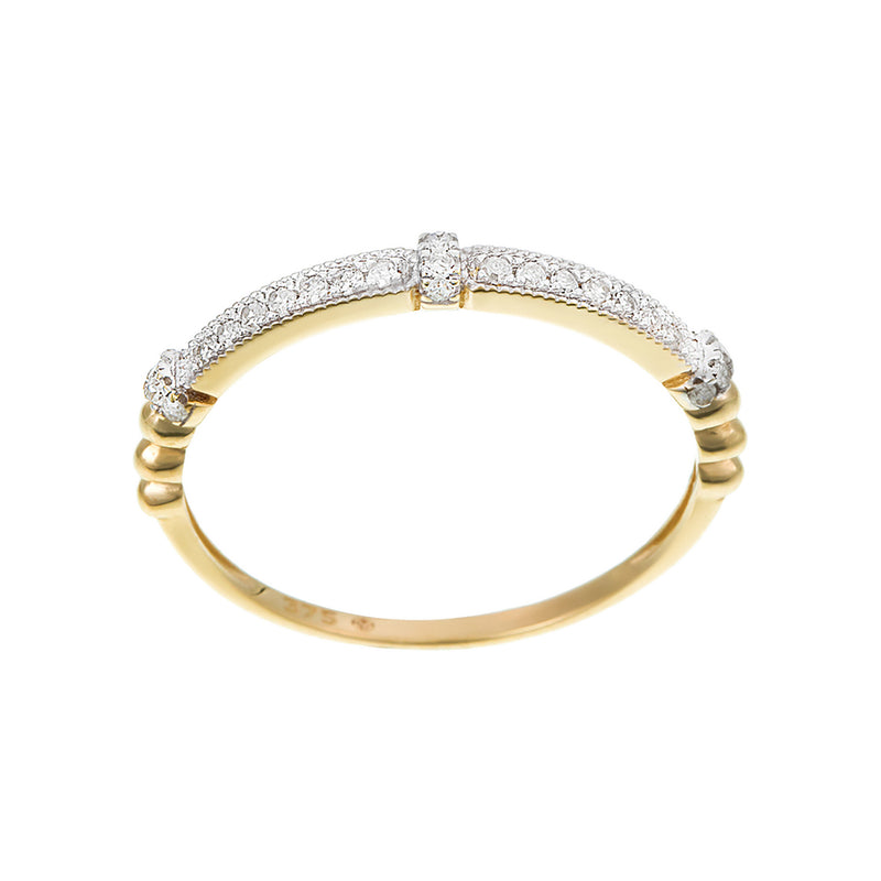 Bague "Kota" D 0,131/26 - Or Jaune 375/1000