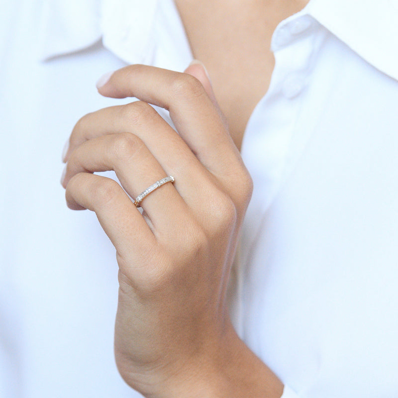 Bague "Kota" D 0,131/26 - Or Jaune 375/1000