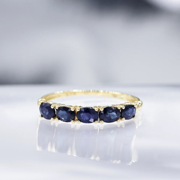 Bague "Binty" Saphir 1,25/5 - Or Jaune 375/1000