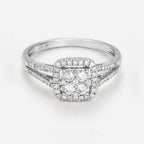 Anillo "Beloni" D 0,44/65 - Oro blanco 375/1000