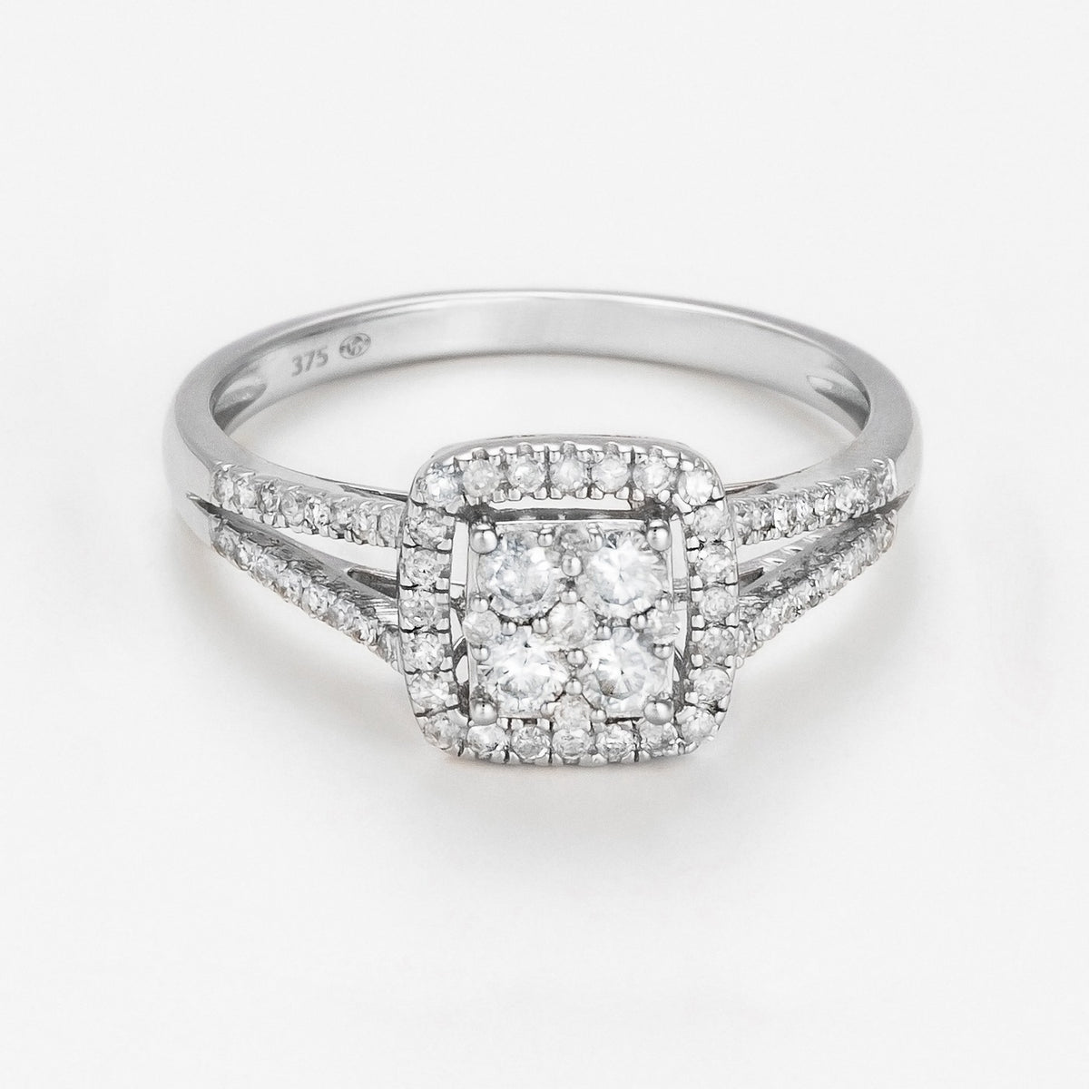 Anillo "Beloni" D 0,44/65 - Oro blanco 375/1000