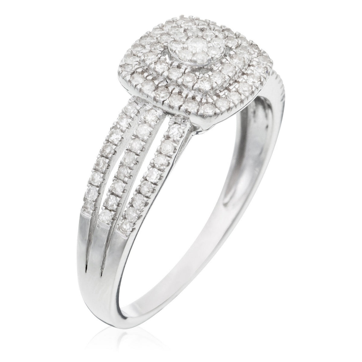 Bague "Moromba" D 0,493/97 - Or Blanc 375/1000