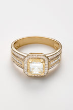 Bague "Remban" D0,318/68 & White Topaze 1,09/1 - Or Jaune 375/1000