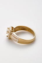 Bague "Remban" D0,318/68 & White Topaze 1,09/1 - Or Jaune 375/1000