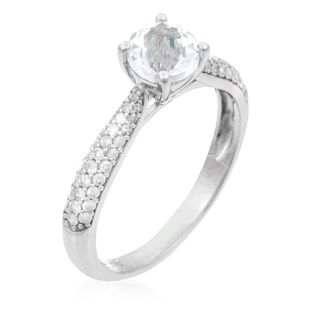 Bague "Tawo" D 0,327/62  White Topaze 1,43/1