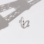 Anello "Tawo" D 0,327/62 topazio bianco 1,43/1 - Oro bianco 375/1000