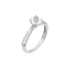 Bague "Tawo" D 0,327/62 White Topaze 1,43/1 - Or Blanc 375/1000