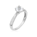 Bague "Tawo" D 0,327/62 White Topaze 1,43/1 - Or Blanc 375/1000