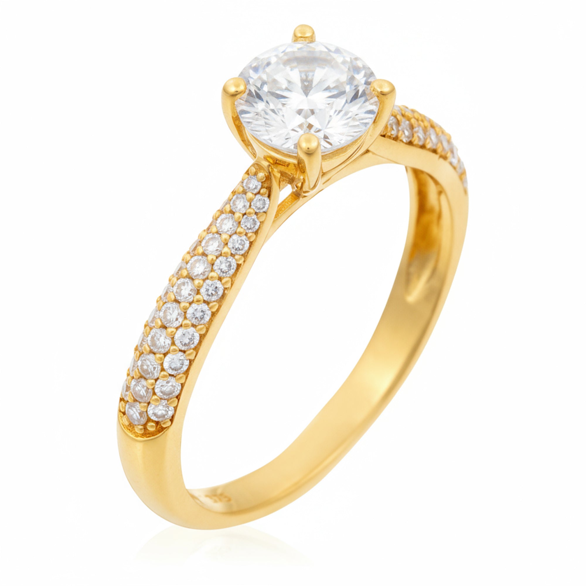 Bague "Tawo" D 0,327/62 White Topaze 1,43/1 - Or Jaune 375/1000