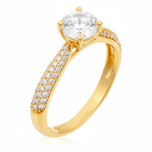 Bague "Tawo" D 0,327/62  White Topaze 1,43/1 - Or Jaune 375/1000