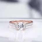 Anillo "Chera" D 0.291/40 Topacio blanco 1.573/1 - Oro rosa 375/1000