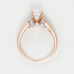 Bague "Chera" D 0,291/40 White Topaze 1,573/1 - Or Rose 375/1000
