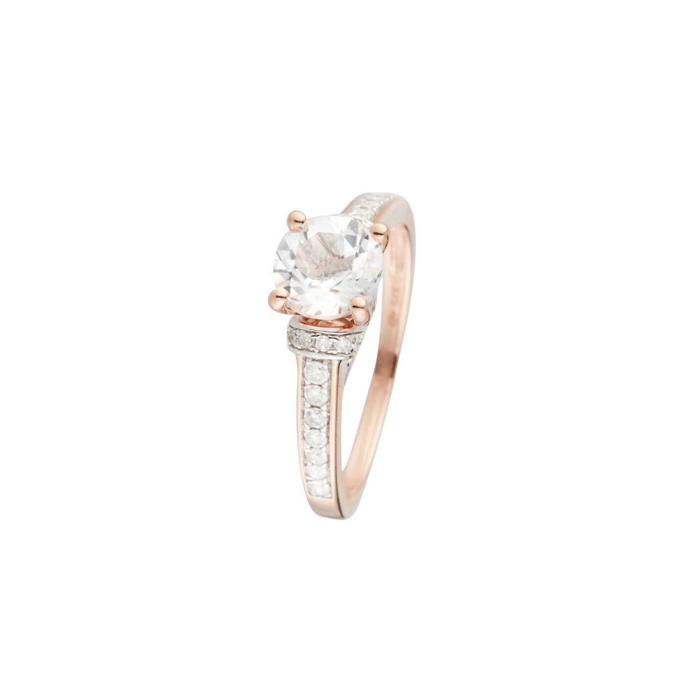 Anillo "Chera" D 0.291/40 Topacio blanco 1.573/1 - Oro rosa 375/1000
