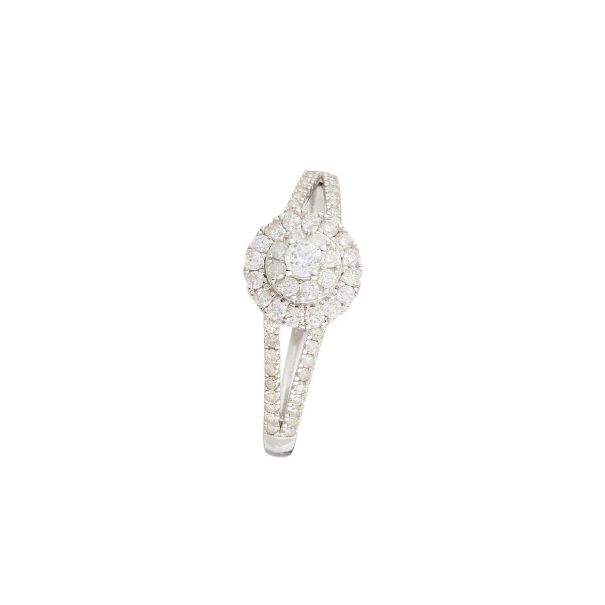 Bague "Jaya" D 0,482/61 - Or Blanc 375/1000